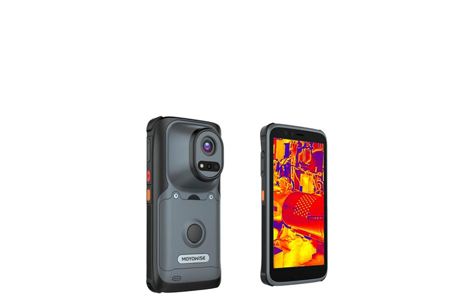 Portable thermal imaging temperature measurement device